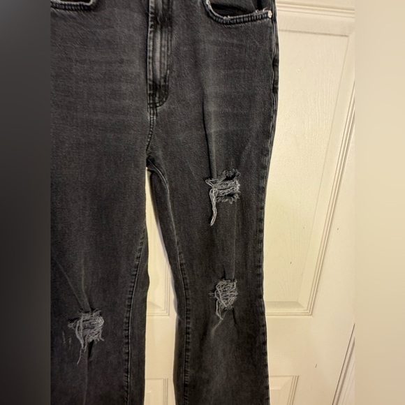 BDG Black High-Waisted Distressed Flare Jean Size 27 - Picture 6 of 13